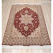 Handwoven 3-meter rug with Harris copper design, crafted in Tabriz weave, perfect for adding warmth and style to living spaces.