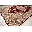 Handwoven 3-meter rug with Harris copper design, crafted in Tabriz weave, perfect for adding warmth and style to living spaces.