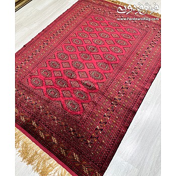 Handwoven rug, one and a half meters, pure silk, masterpiece of Khorasan