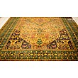 Handmade 6-meter Iranian rug with intricate golden spring design, perfect for adding elegance to living spaces or offices.