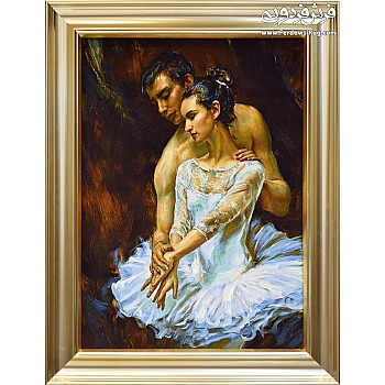 تابلو فرش دستباف رقص باله فرانسوی بافت تبریز 