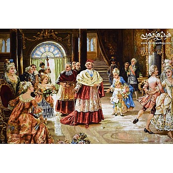 تابلو فرش دستباف طرح میهمانی پاپ بافت تبریز