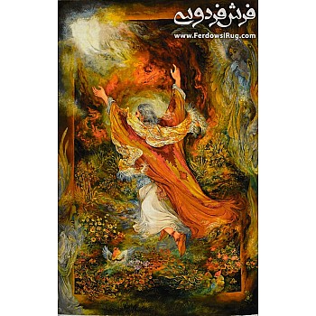 تابلو فرش دستباف طرح حضرت ابراهیم بافت تبریز