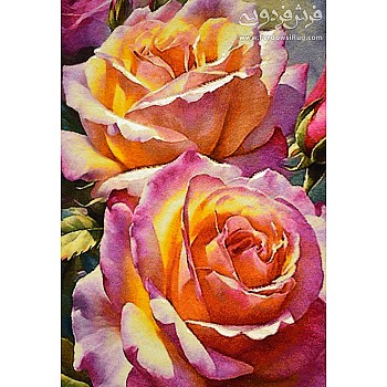 Tabriz handmade wall rug with rose branch design