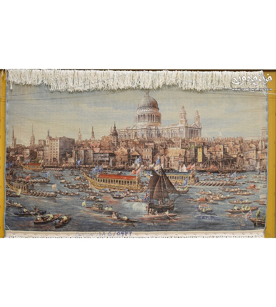 تابلو فرش دستباف تبریز با طرح ونیز از کریمی نژاد مناسب دکوراسیون لوکس و هنری