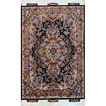 فرش دستباف ذرع و نیم خطیبی گلدانی بافت تبریز