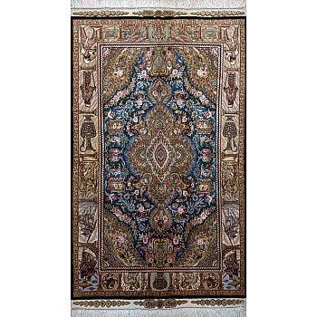 فرش دستباف ذرع و نیم طرح نامی بافت تبریز