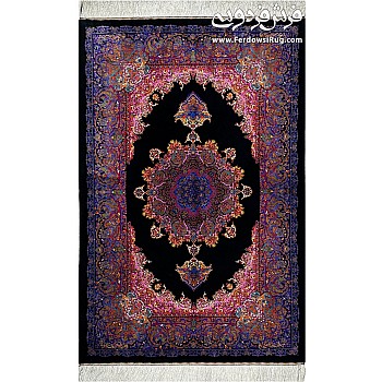 Handmade rug,1.5 meters in size,made in Qom with RAYMOND design pure silk