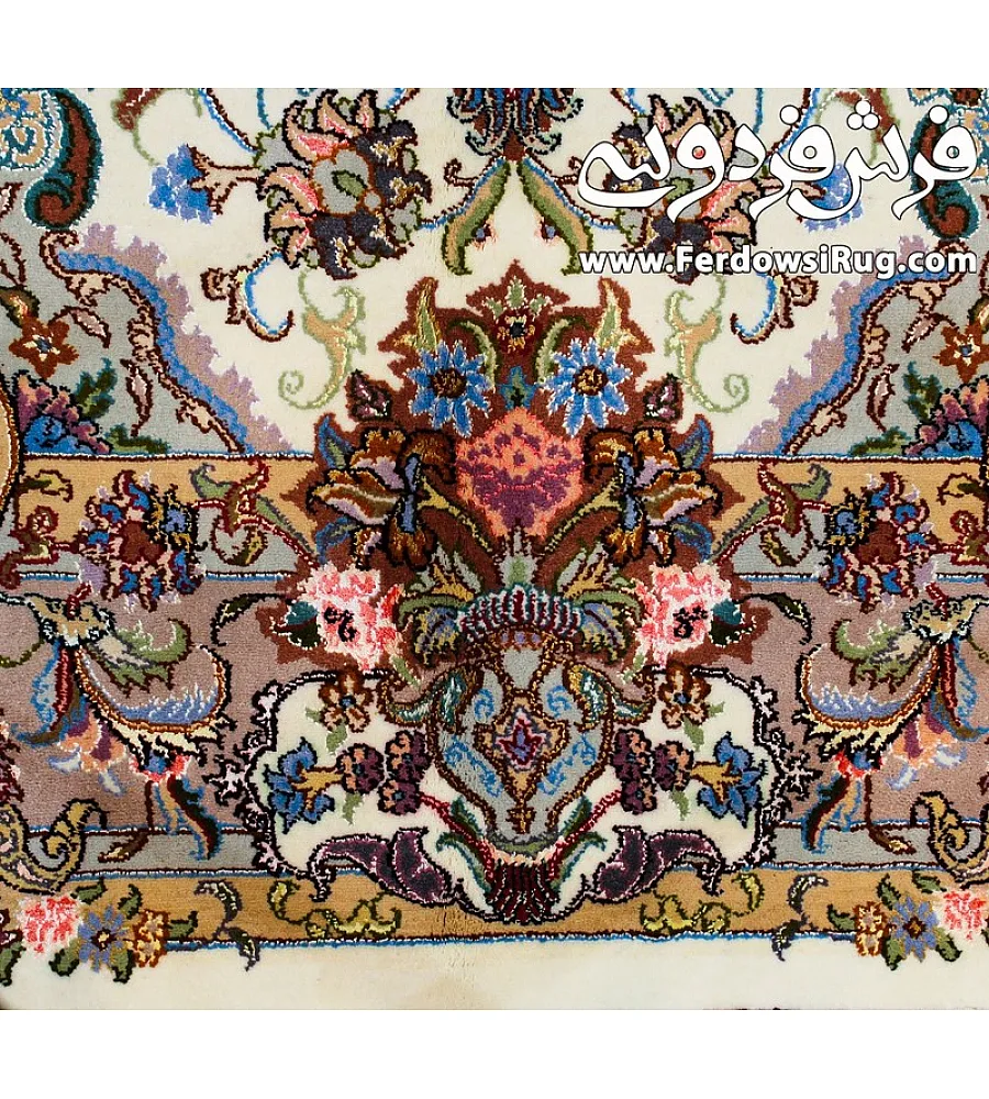 Handmade Iranian rug, 6 meters, featuring intricate Khatibi design, perfect for home decor with authentic craftsmanship.