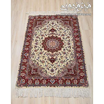 فرش دستباف ذرع ونیم طرح تقی زاده بافت تبریز
