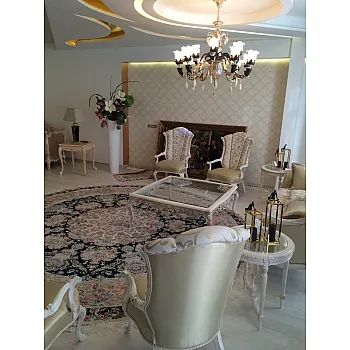 فرش دایره دستباف سالاری ۴×۴ بافت تبریز