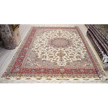 Handwoven 12-meter paired carpet, Khatibi design, Khorasan