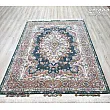 Handwoven 3-meter carpet, Moj-e Mehr Sabz design, traditional Tabriz style, green tones, Persian craftsmanship.