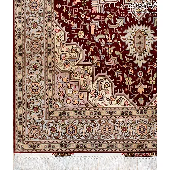 Handwoven carpet 3-meter rug Harris copper design Tabriz weave