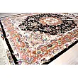 Handmade Tabriz rug, 3 meters, featuring intricate Khatibi design, perfect for elegant home decor and traditional aesthetics.