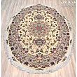 Oval handwoven carpet with intricate Tabriz weave design, 3 meters long, perfect for enhancing living room or dining space decor.