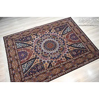 Handwoven Carpet 3-meter Rug Dome Design Tabriz Weave