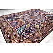 Handwoven 3-meter rug with intricate dome design, Tabriz weave, durable and elegant, perfect for living rooms or dining areas.