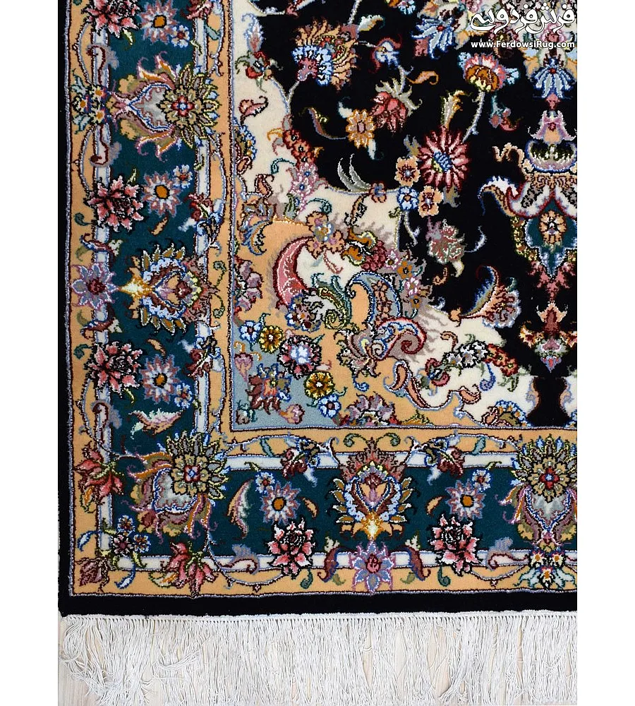 Handmade Tabriz rug, 3 meters, featuring intricate Salary design, crafted with premium materials for elegant home decor.