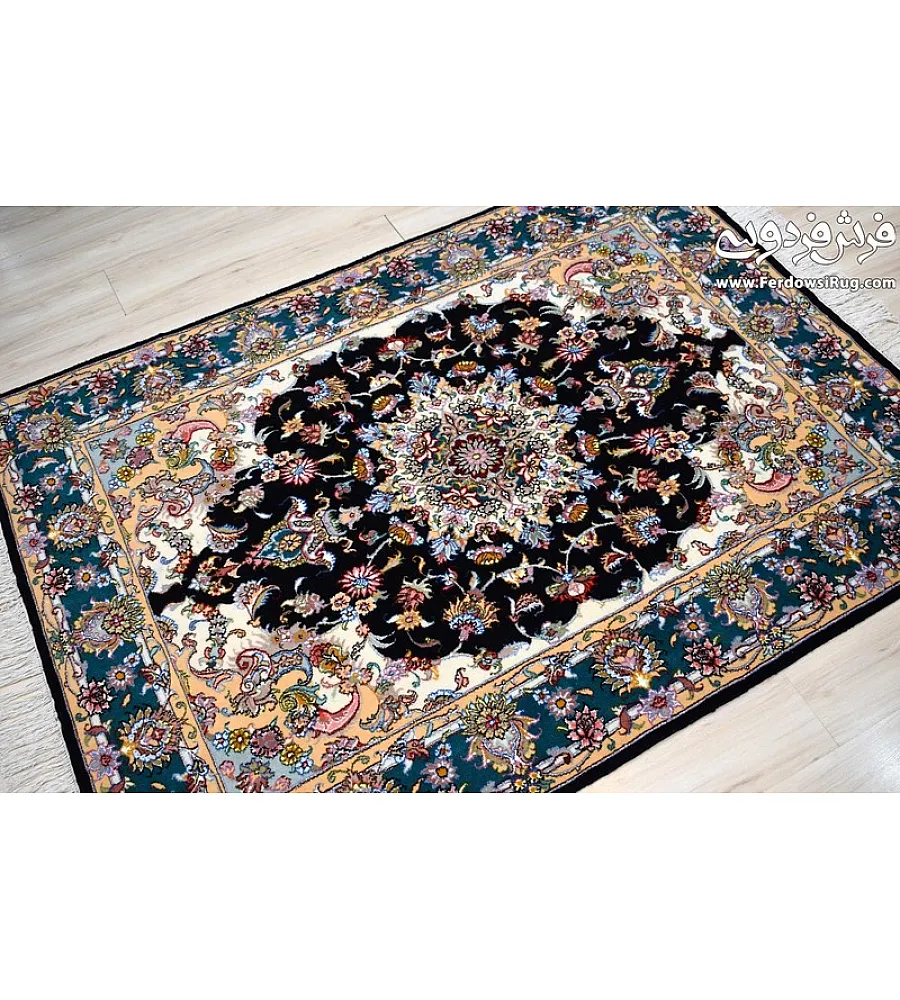Handmade Tabriz rug, 3 meters, featuring intricate Salary design, crafted with premium materials for elegant home decor.