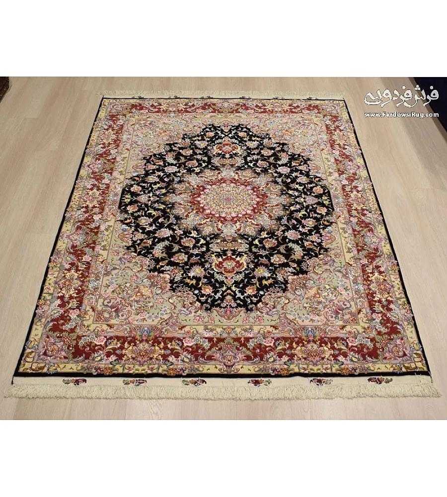 Handwoven 3-meter rug with intricate Alia design, crafted using traditional Tabriz weaving techniques, perfect for living spaces.