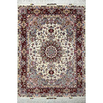 Handwoven carpet 3-meter pair Alia design Tabriz weave