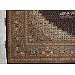 Handwoven 3-meter Tabriz rug with Kamal-ol-Molk design, navy blue color, intricate Persian patterns, premium wool quality.