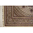 Handwoven cream carpet rug 2x2 meters, fine fish design, Tabriz weave, elegant and durable decor for living room or office.