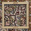 Handwoven cream carpet rug 2x2 meters, fine fish design, Tabriz weave, elegant and durable decor for living room or office.