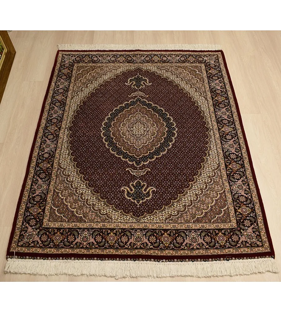Handmade Tabriz rug, 3 meters, featuring Rizmahi Kamalolmolk design, crafted with intricate patterns and premium quality.
