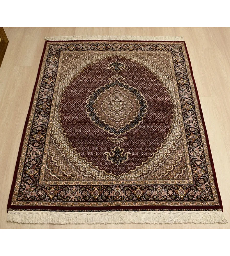Handmade Tabriz rug, 3 meters, featuring Rizmahi Kamalolmolk design, crafted with intricate patterns and premium quality.