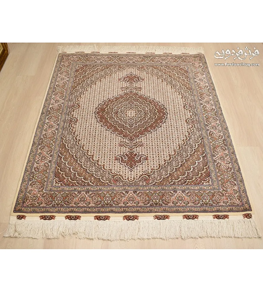 Handmade Tabriz rug, 3 meters, featuring intricate Rizmahi Kamalolmolk design, perfect for luxurious home decor.