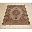 Handwoven cream carpet, Kamal-ol-Molk design, 3-meter Tabriz rug, 50 Raj quality, elegant Persian craftsmanship