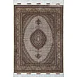 Handwoven cream carpet, Kamal-ol-Molk design, 3-meter Tabriz rug, 50 Raj quality, elegant Persian craftsmanship