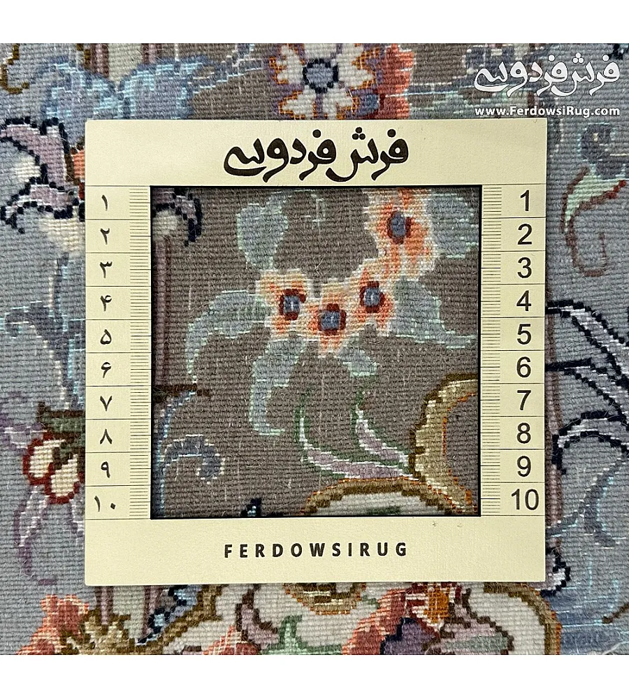 Hand-woven 3-meter Alizadeh design rug, Mashhad weaving, Persian carpet, durable and elegant home decor piece for living rooms.