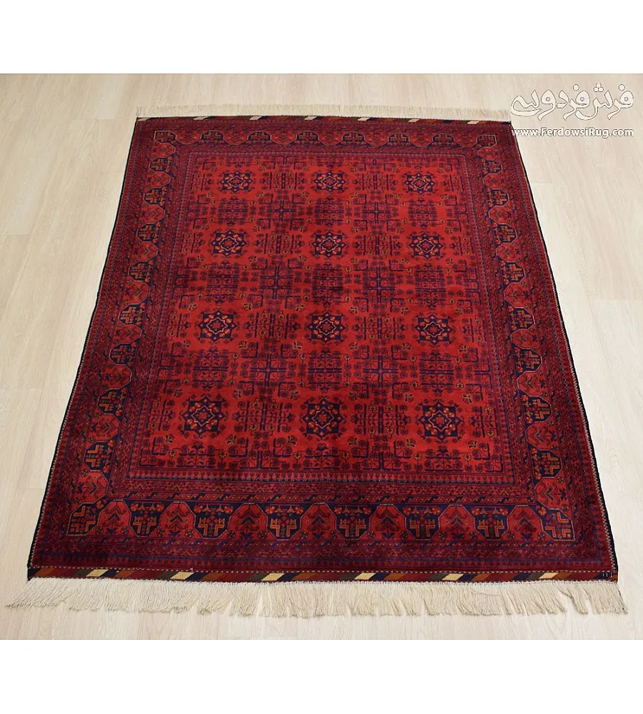 Handwoven 3-meter Khan Mohammadi carpet, crafted in Khorasan, featuring intricate patterns and premium-quality wool.