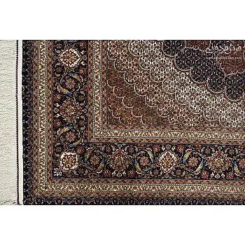 Tabriz Handwoven Carpet Abdollahi Design Sun Medallion Size 2x2 Meters