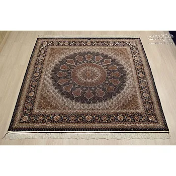 Tabriz Handwoven Carpet Abdollahi Design Sun Medallion Size 2x2 Meters