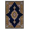 Handmade Persian rug, 3 meters, pure silk with intricate Mosavi design, crafted in Iran; luxurious and elegant home decor piece.