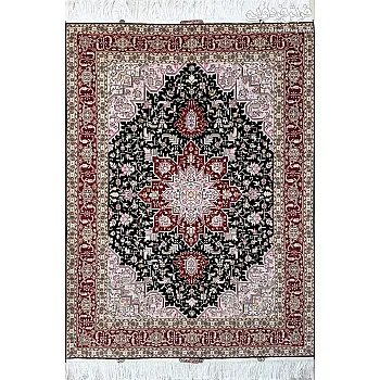Handwoven carpet, 3-meter rug, Heriz design, Tabriz weave
