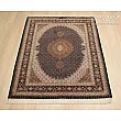 Handwoven navy blue 3-meter rugs, Abdollahi design, Tabriz weave, durable Persian carpets for elegant home decor