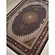 Handwoven navy blue 3-meter rugs, Abdollahi design, Tabriz weave, durable Persian carpets for elegant home decor
