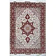 Handwoven 3-meter cream carpet, Harris design with Tabriz weave, perfect for living room decor and adding elegance to any space.