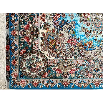 Handwoven Carpet 3-Meter Khalibi Tabriz Weave