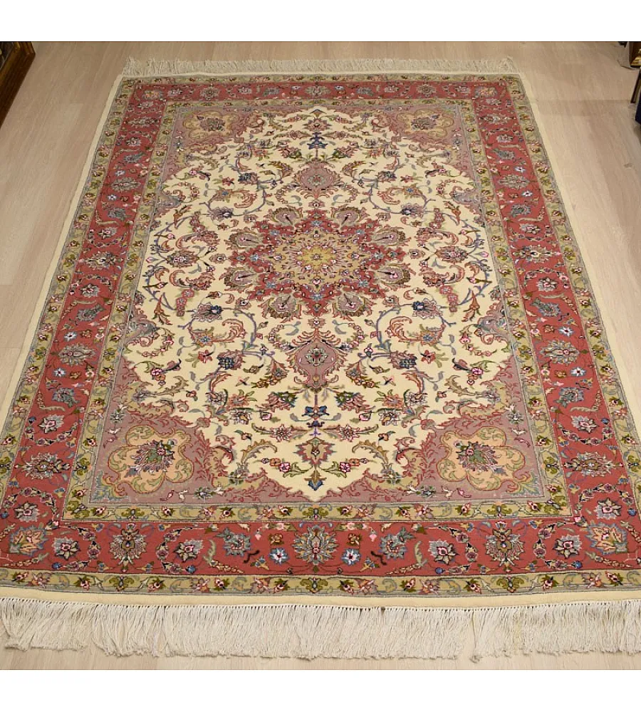 Handmade 6-meter Persian rug with intricate Shojaee design, crafted in Iran, perfect for elegant home decor.