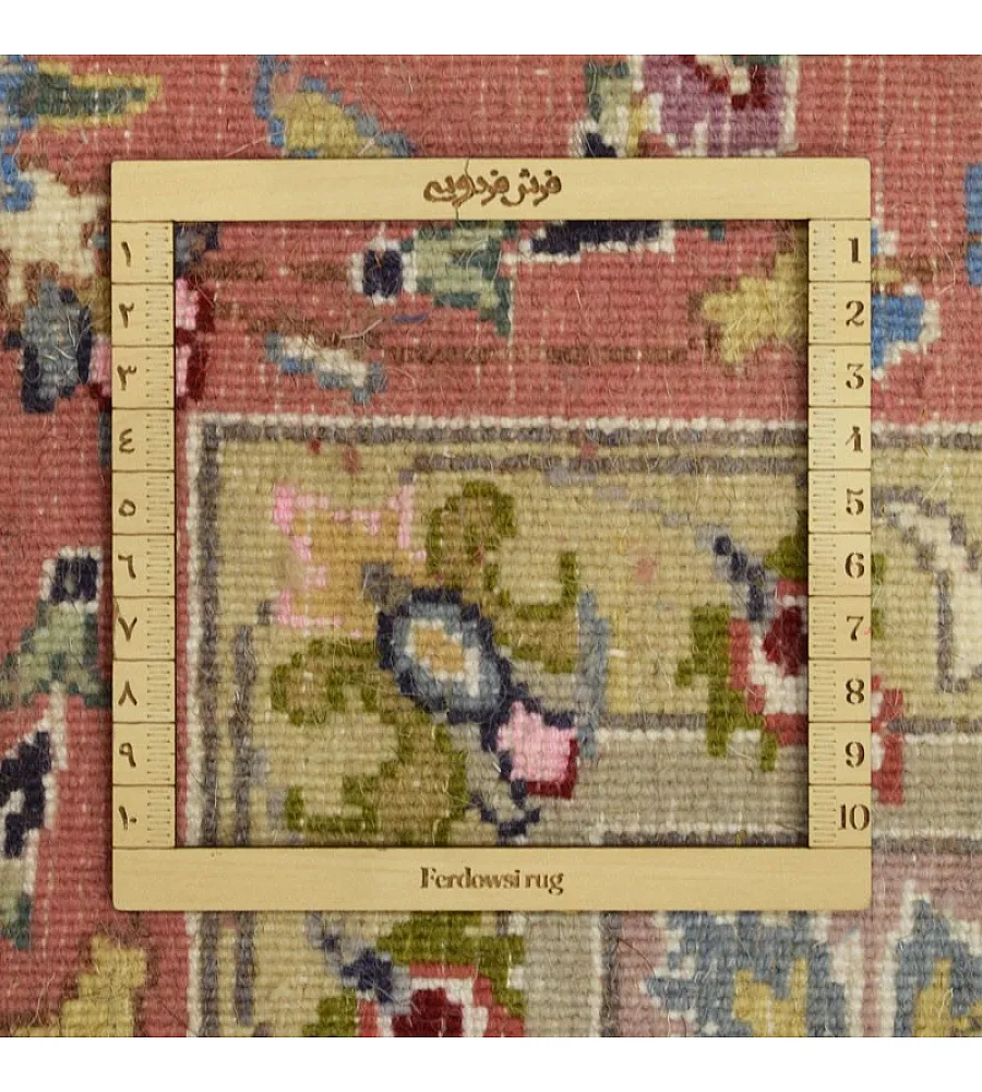 Handmade 6-meter Persian rug with intricate Shojaee design, crafted in Iran, perfect for elegant home decor.