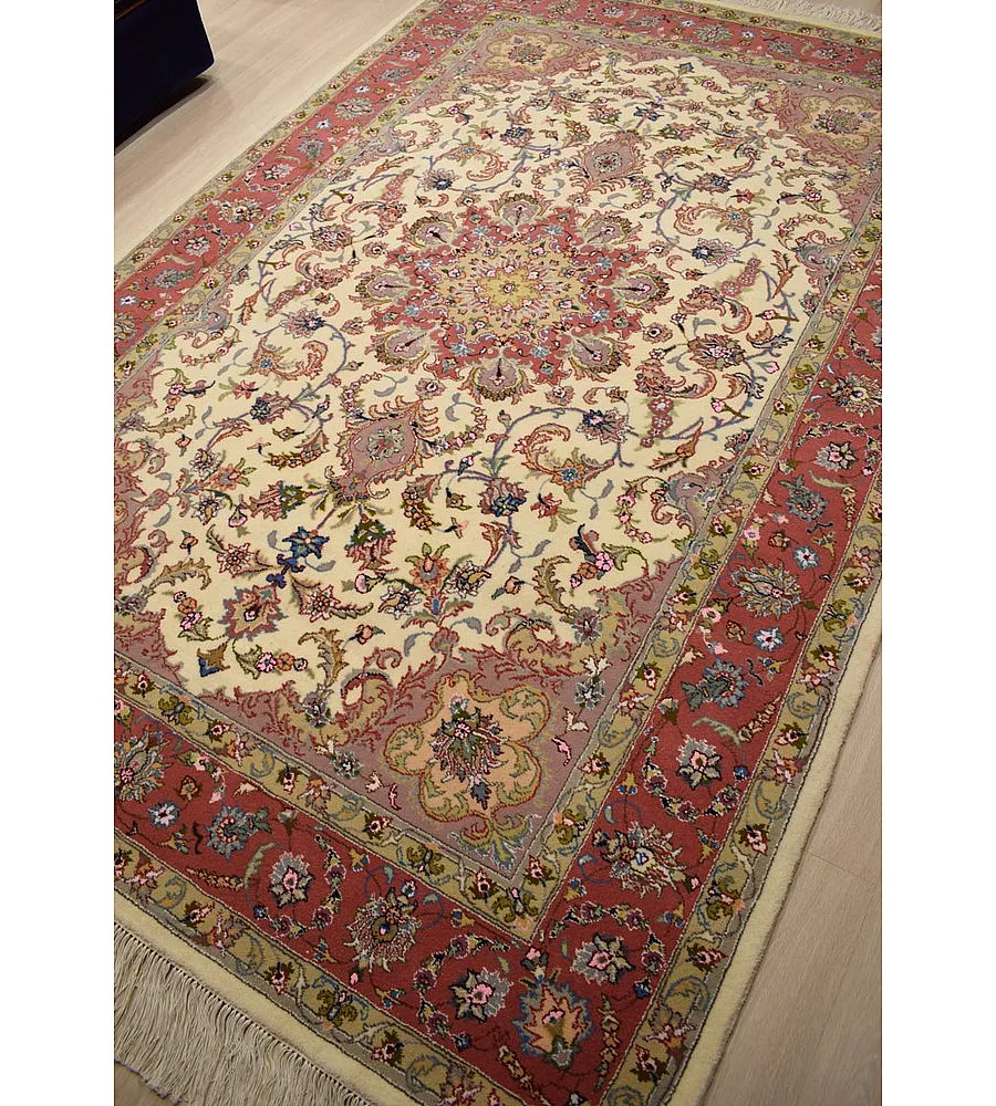 Handmade 6-meter Persian rug with intricate Shojaee design, crafted in Iran, perfect for elegant home decor.