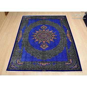 فرش دستباف 6متری تمام ابریشم مدرن بافت قم  