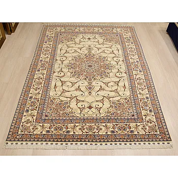 فرش دستباف جفت ۶ متری طرح قره باغی بافت تبریز