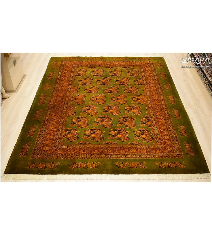 Handmade 6-meter Persian rug with a Thousand Flowers design, crafted in Iran, featuring intricate patterns and premium quality.